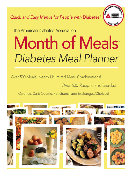 Title details for The American Diabetes Association Month of Meals Diabetes Meal Planner by American Association - Wait list